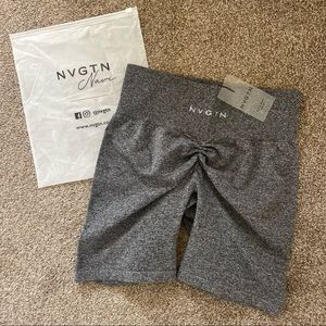 SOLD NVGTN Black Speckled Scrunch Seamless Shorts